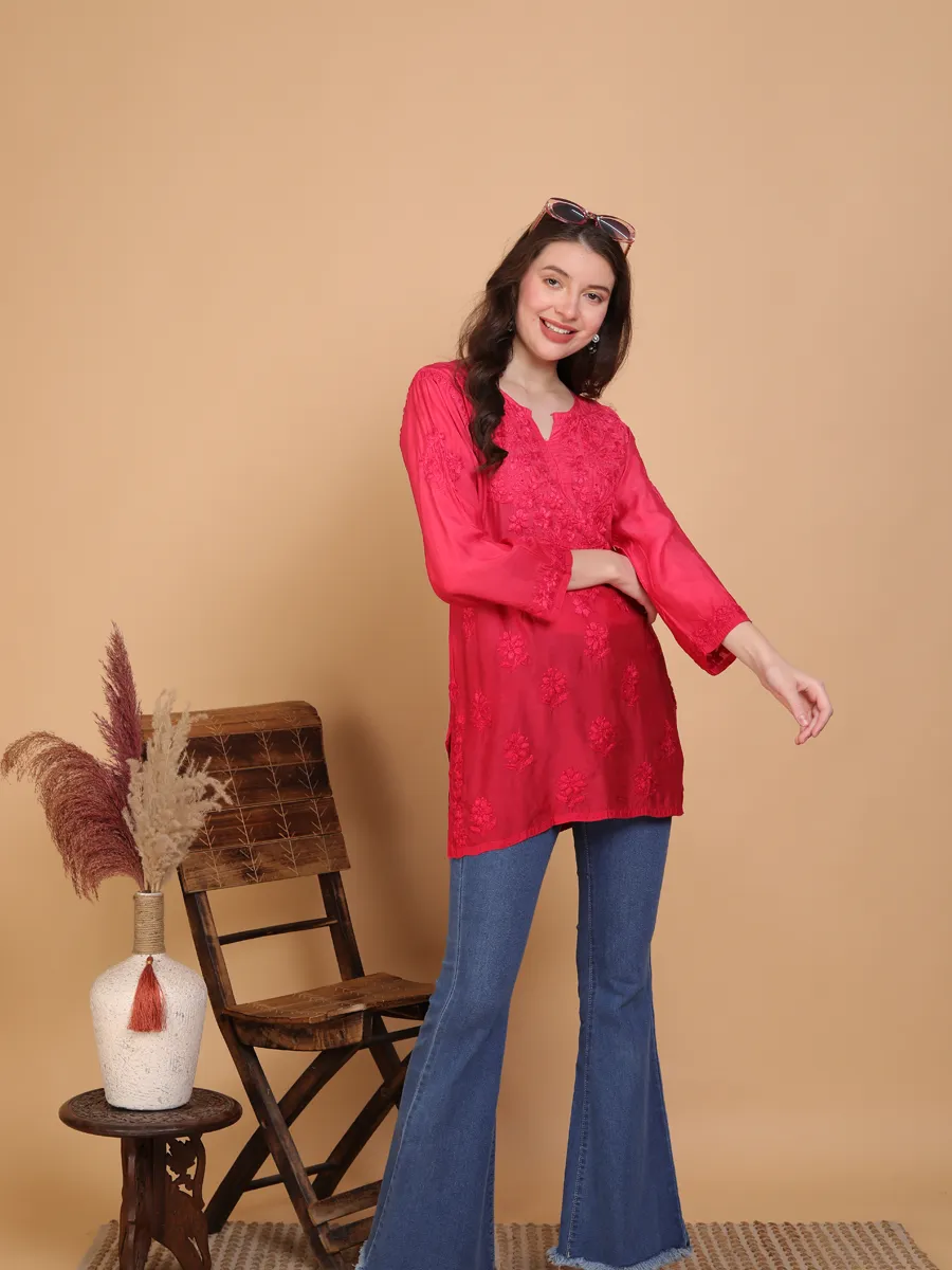 Tripti Muslin Premium Chikankari Short Kurti