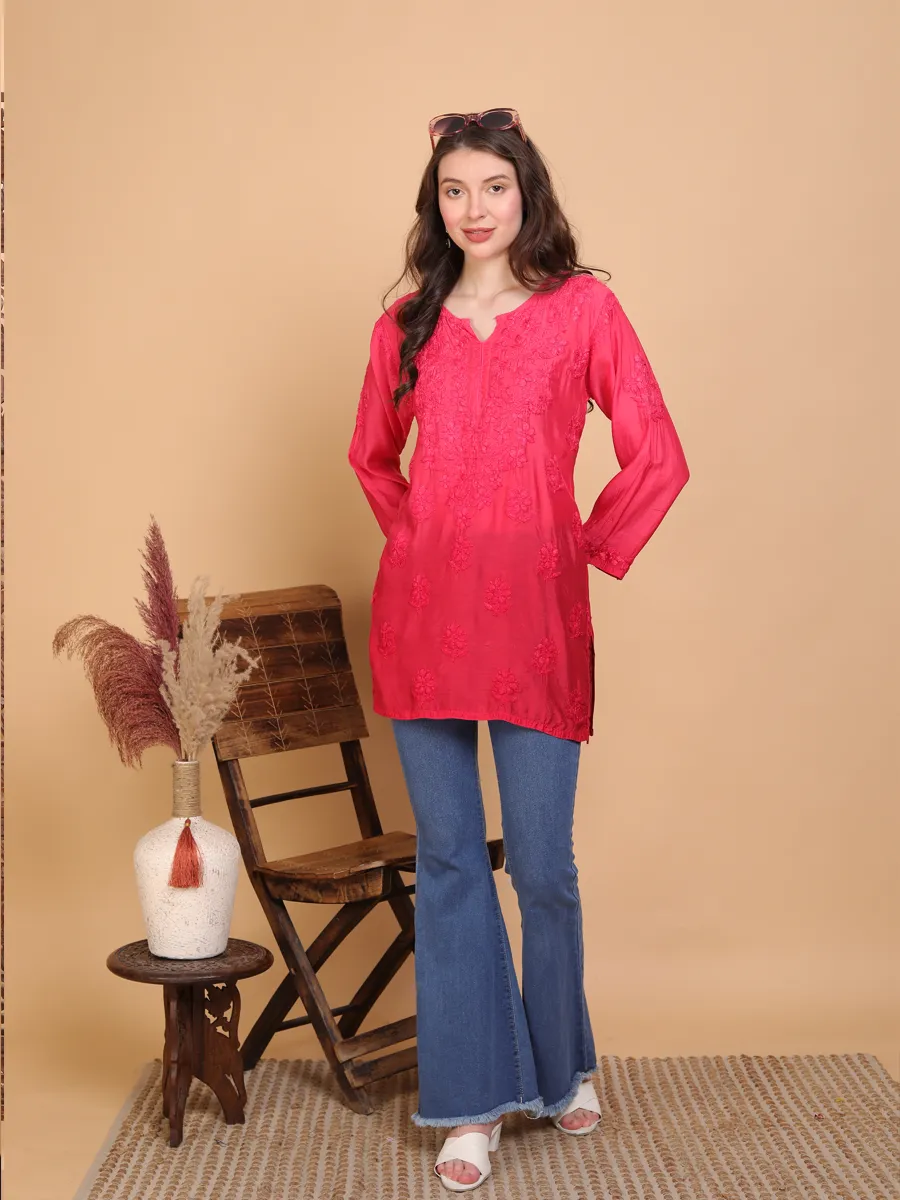 Tripti Muslin Premium Chikankari Short Kurti