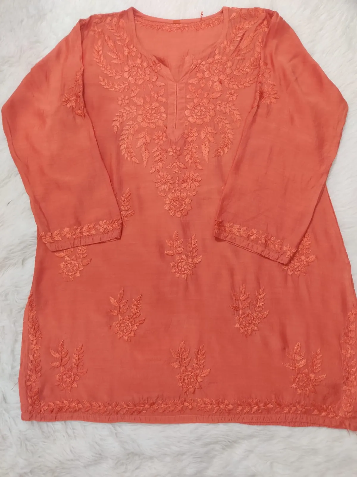 Tripti Muslin Premium Chikankari Short Kurti