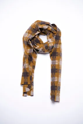 WOOL CHECK SCARF